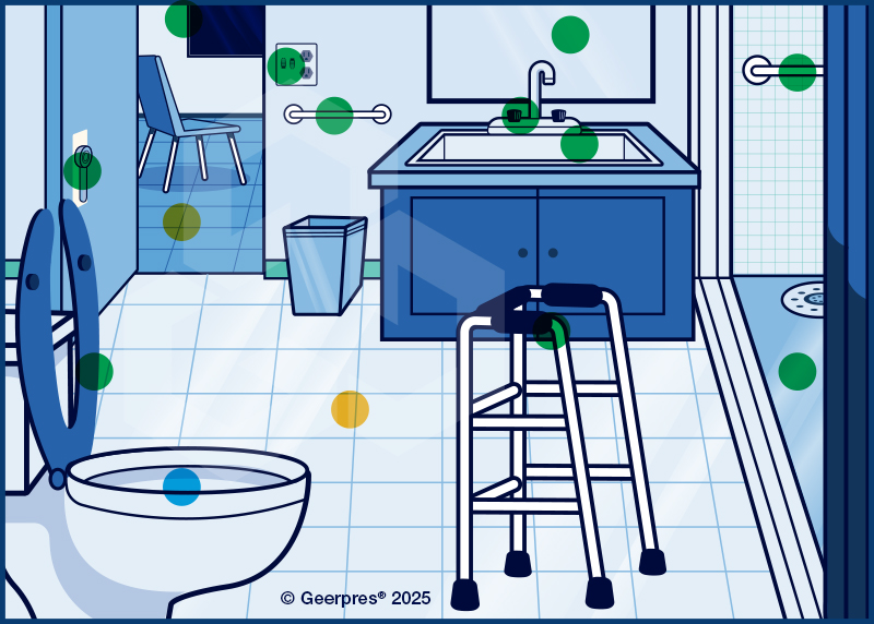 Geerpres High Touch Healthcare Bathroom illustration