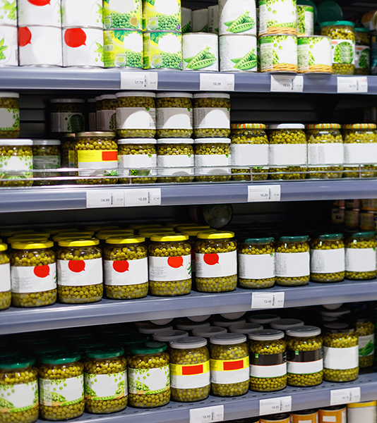 Supermarket shelves image
