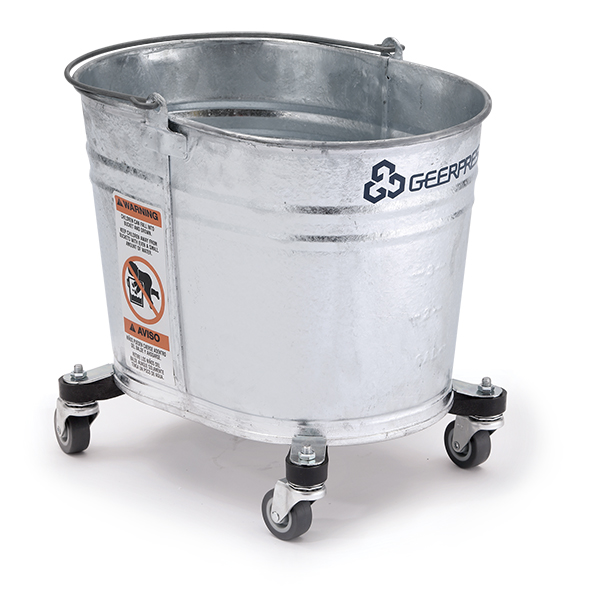 WHITE Bucket w/ Down Press Wringer Metal