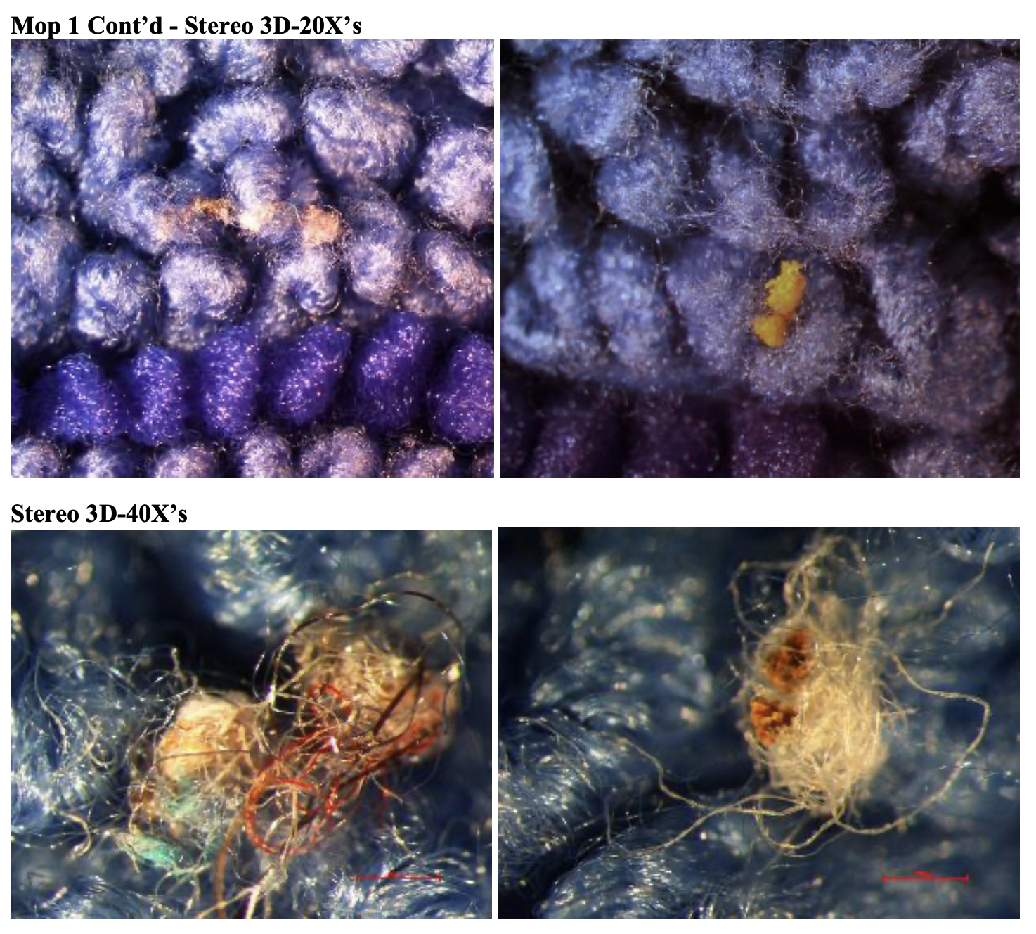 Microscopic Analysis of Laundered Microfiber Mops & a Single-Use Microfiber Mop